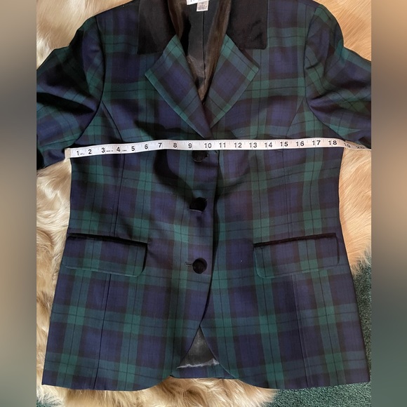 Pendleton Petite 100% Virgin Wool Tartan Plaid Blazer Size 12 Very Good Cond. - Picture 10 of 13